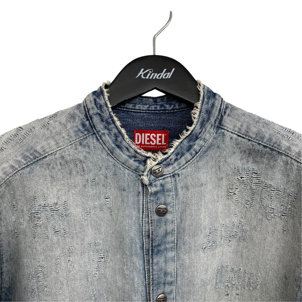 Shirt in distressed honeycomb denimデニムシャツ068TY
