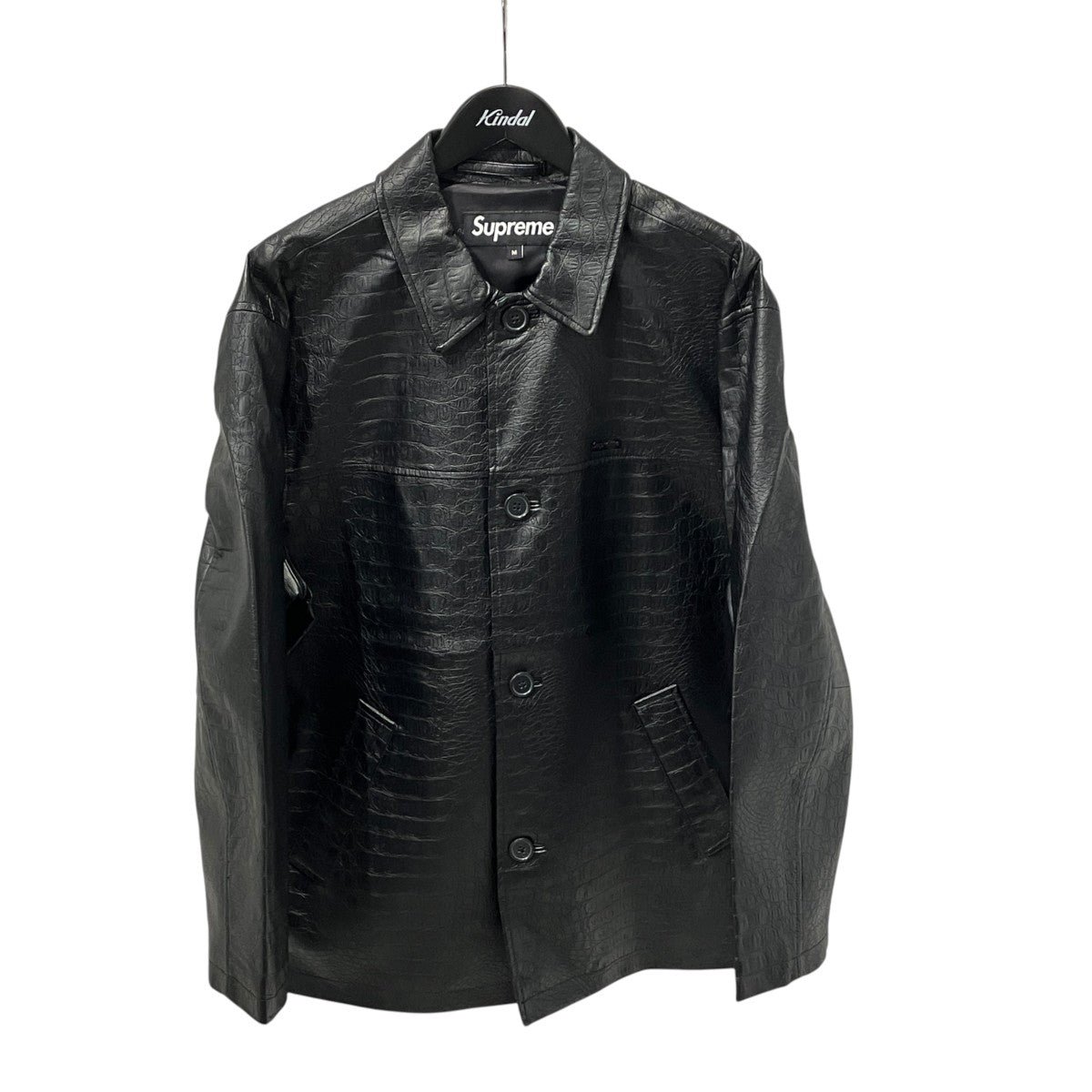 22SSFaux Croc Car CoatレザージャケットSUPPTL007