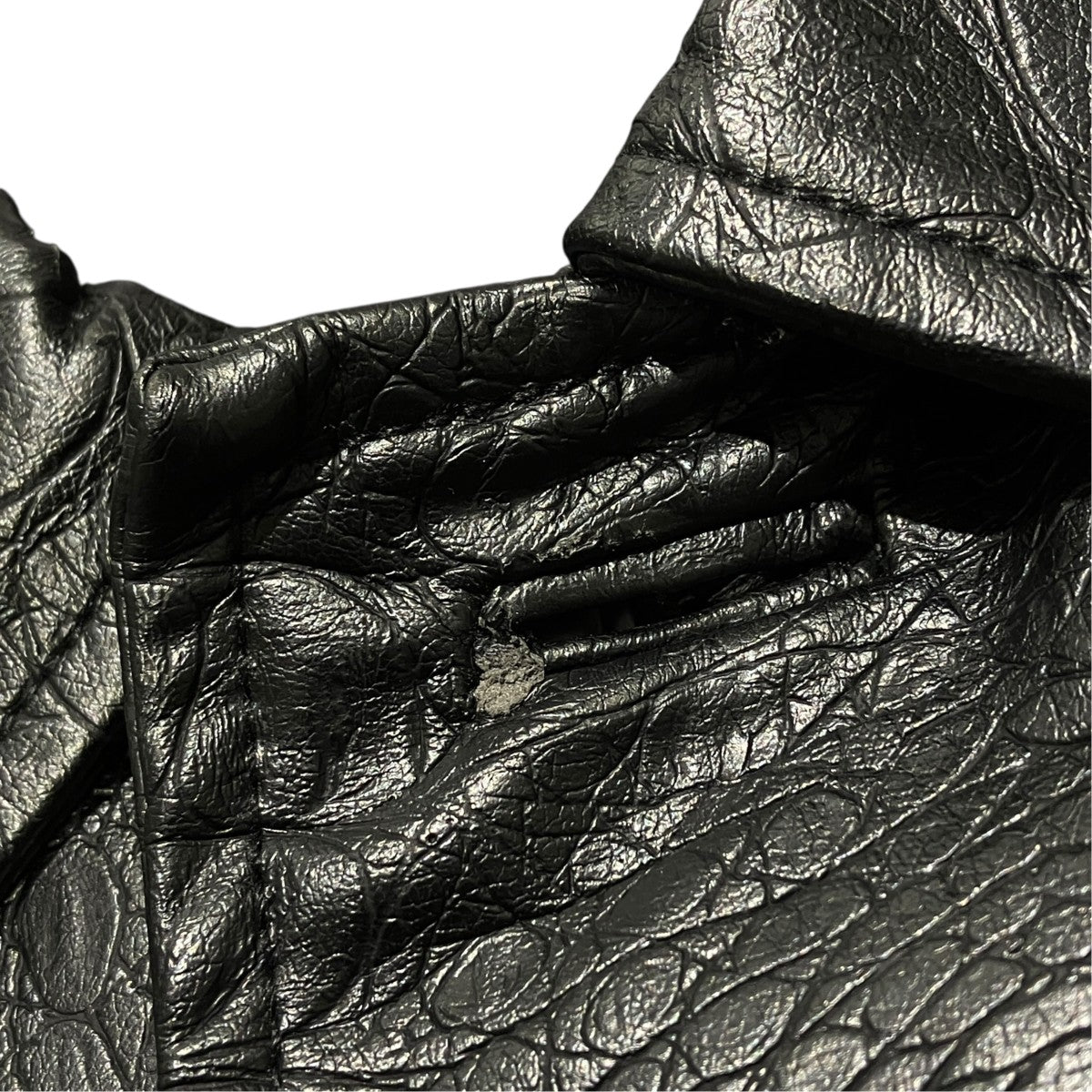 22SSFaux Croc Car CoatレザージャケットSUPPTL007