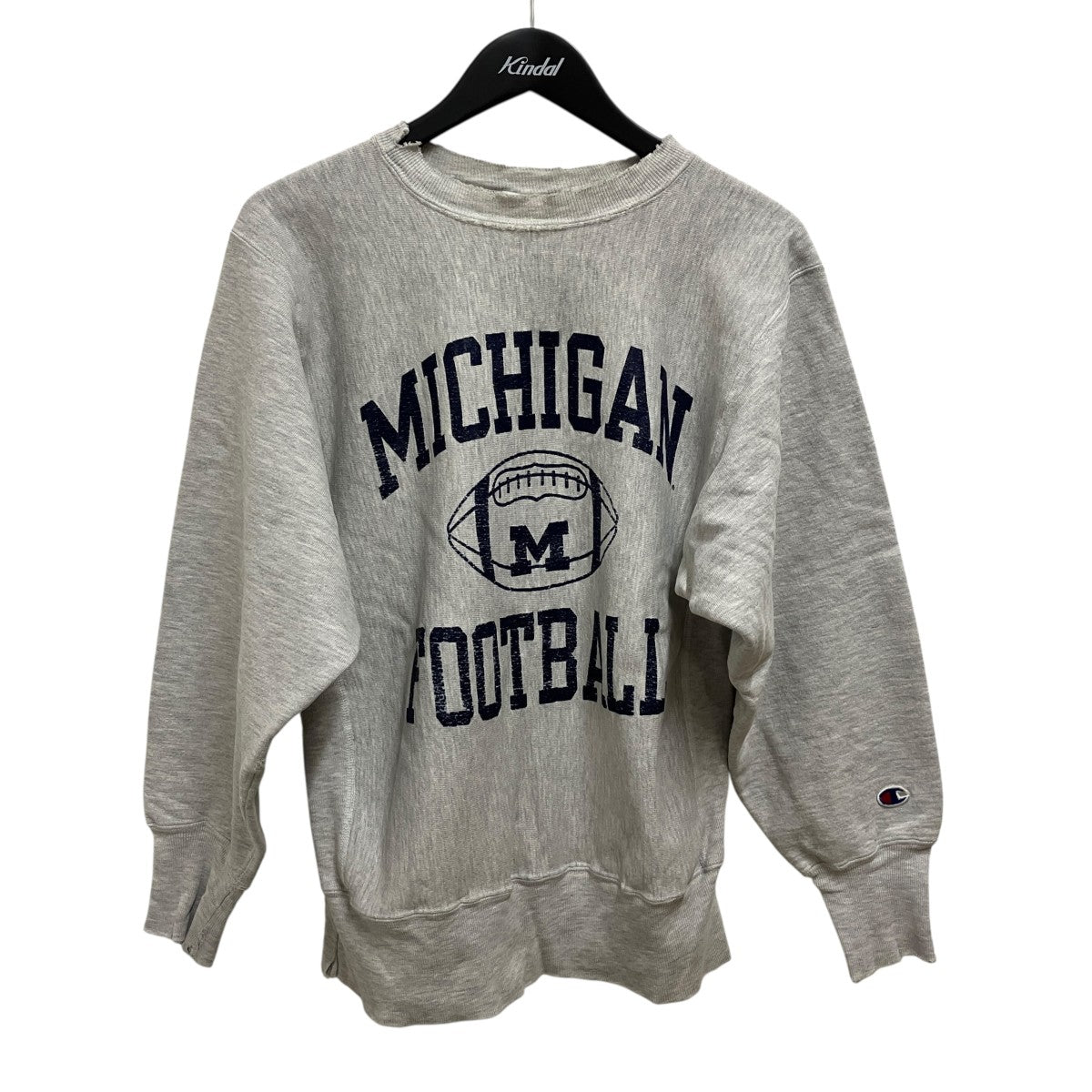 90s三段プリント 刺繍タグ MICHIGAN FOOTBALLスウェット