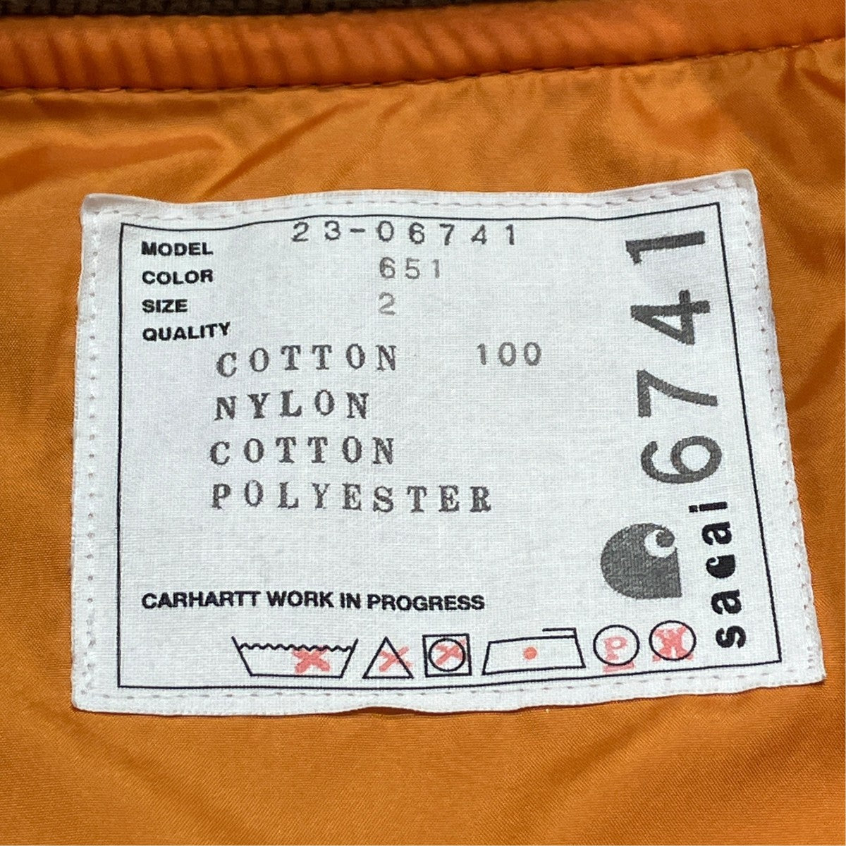 Canvas MA-1 Jacket Detroitジャケット23-06741
