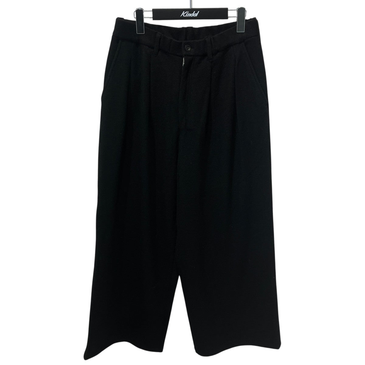 ANCELLM 24AWWOOL WIDE EASY TUCK SLACKSワイドパンツANC-PT52-B 古着・中古-1枚目のアイテム画像