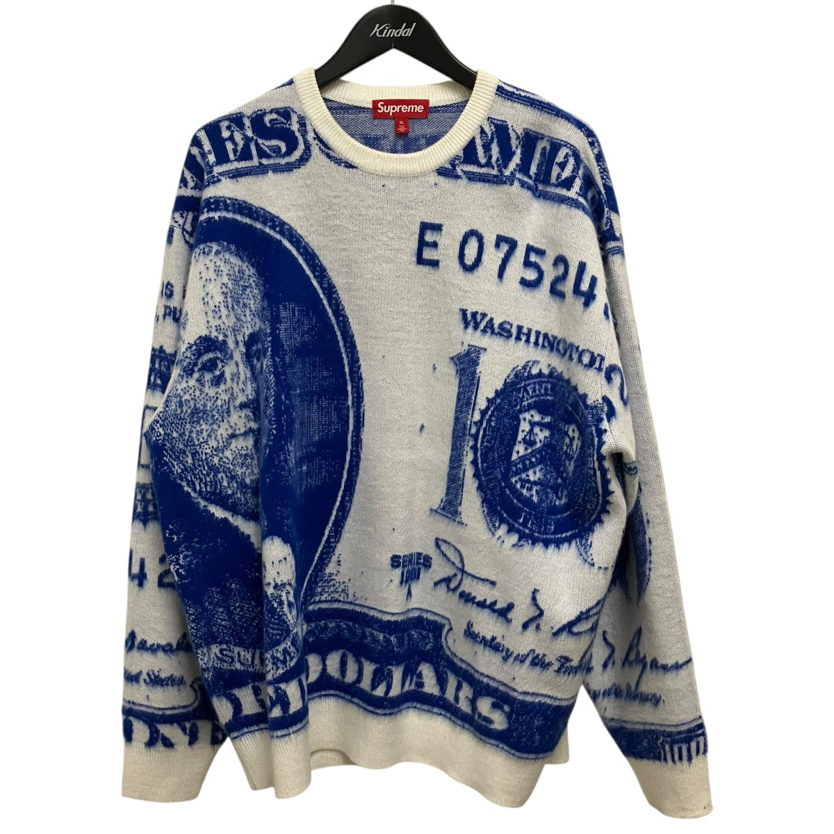 Supreme 25SSMoney Sweater White厚手ニット 古着・中古-1枚目のアイテム画像
