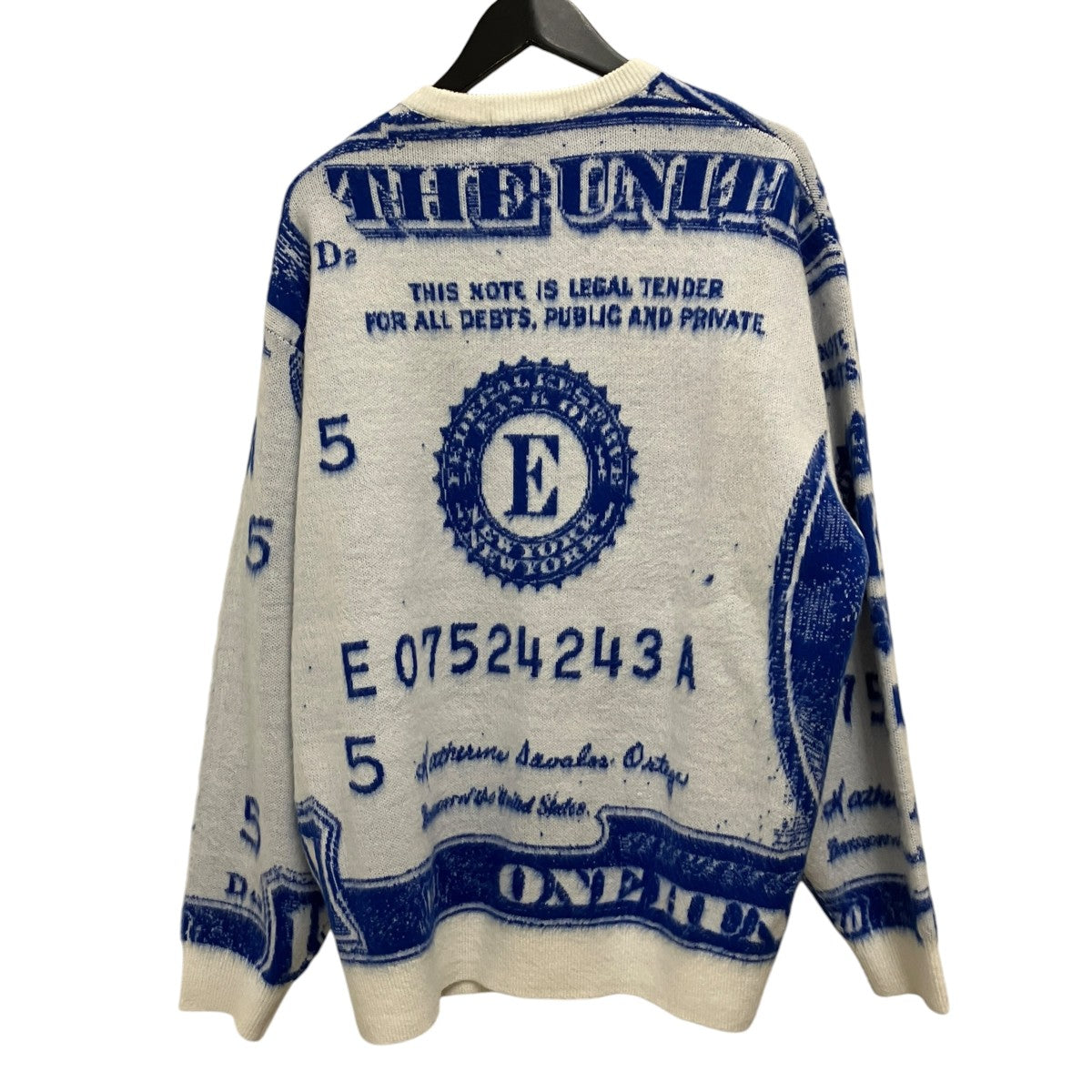 Supreme 25SSMoney Sweater White厚手ニット 古着・中古-2枚目のアイテム画像