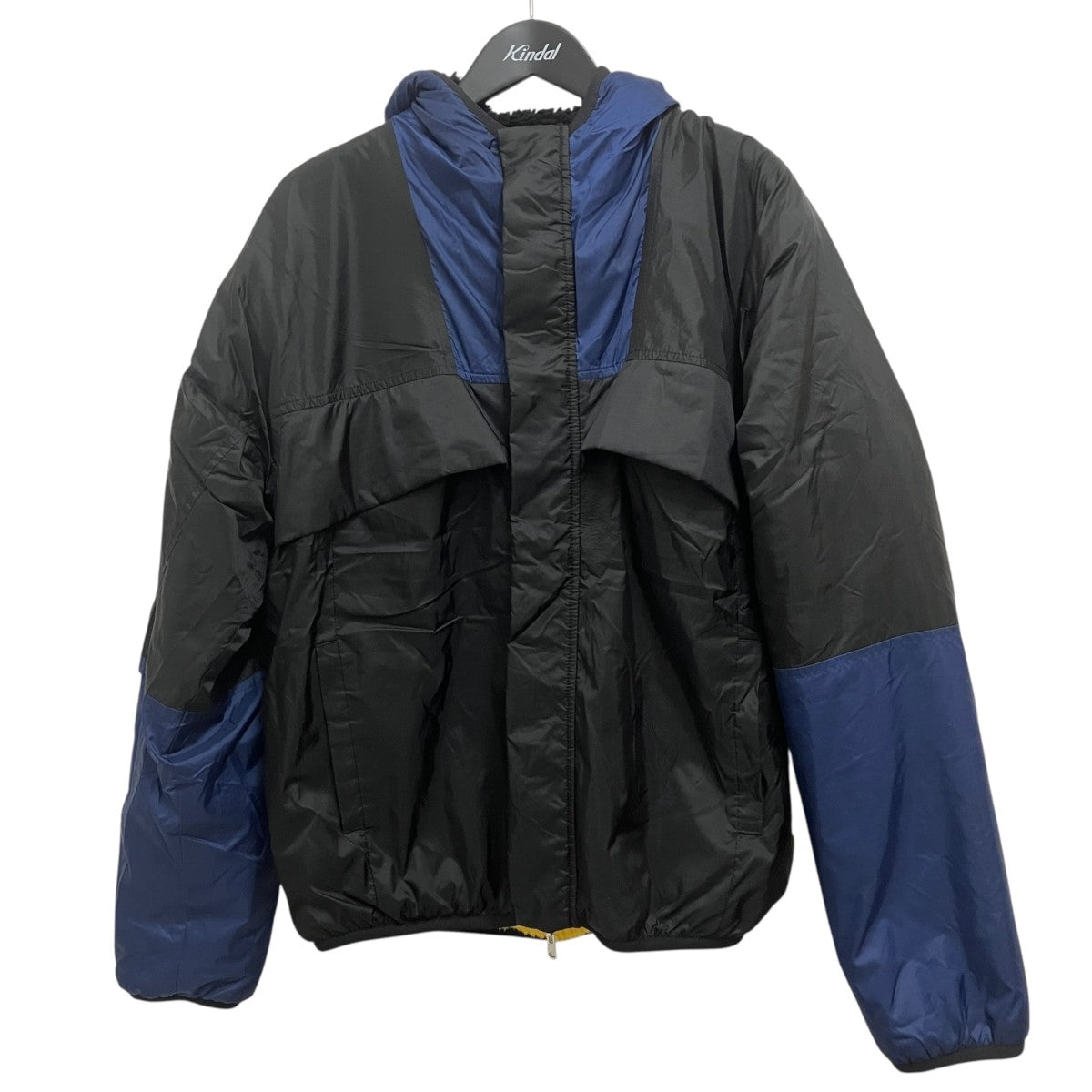 22AWリップストップナイロンバイカラーリバーシブルフードブルゾンジップアップブルゾンJUMU0123BU