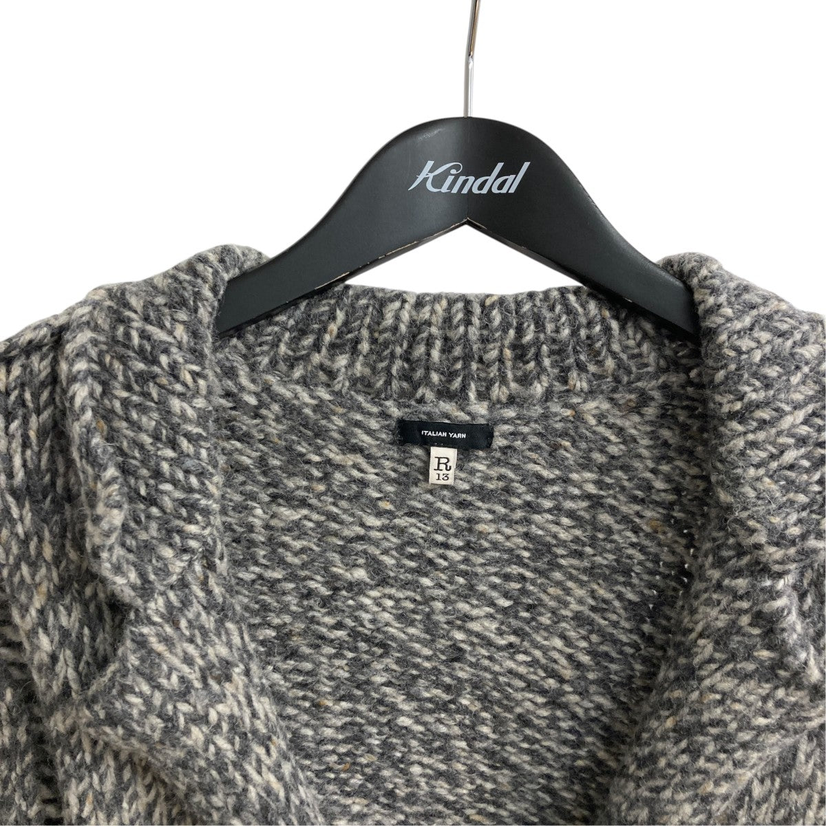 Lapel Sweater Coat in GreyロングカーディガンR13W9305-02