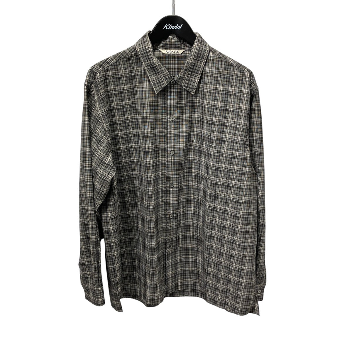 21SSWASHABLE SUPER LIGHT WOOL CHECK SHIRTS長袖チェックシャツA21SS01LC