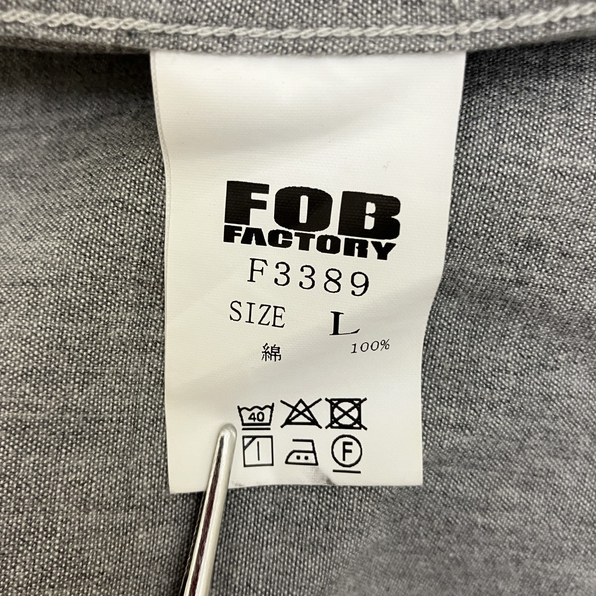 F．O．B FACTORY F3389 シャンブレーカッタウェイシャツ長袖シャツ 古着・中古-6枚目のアイテム画像