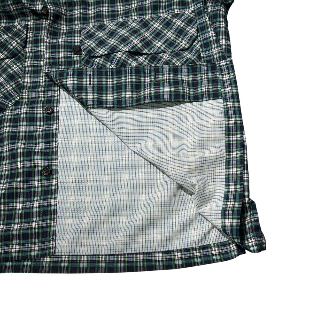 Tech New Angler`s Open Collar Shirts Ｌ SチェックチェックシャツBE-90022
