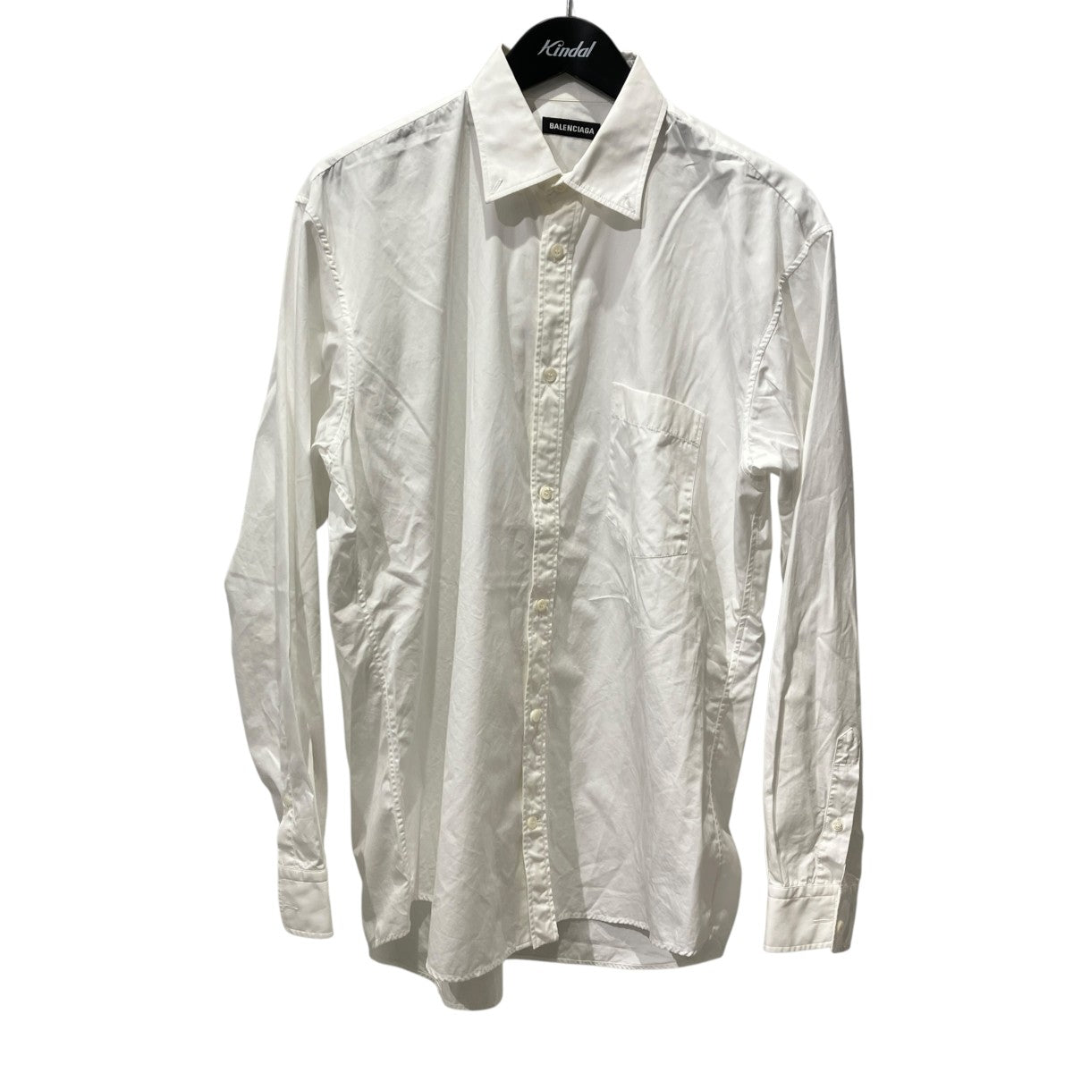 BALENCIAGA バックロゴボタンダウンシャツ556878 TEM01 古着・中古-1枚目のアイテム画像