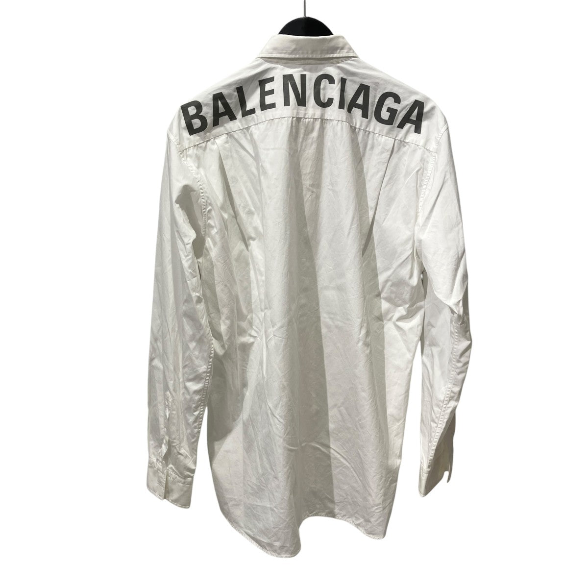 BALENCIAGA バックロゴボタンダウンシャツ556878 TEM01 古着・中古-2枚目のアイテム画像