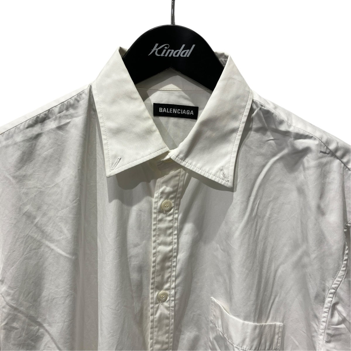 BALENCIAGA バックロゴボタンダウンシャツ556878 TEM01 古着・中古-3枚目のアイテム画像
