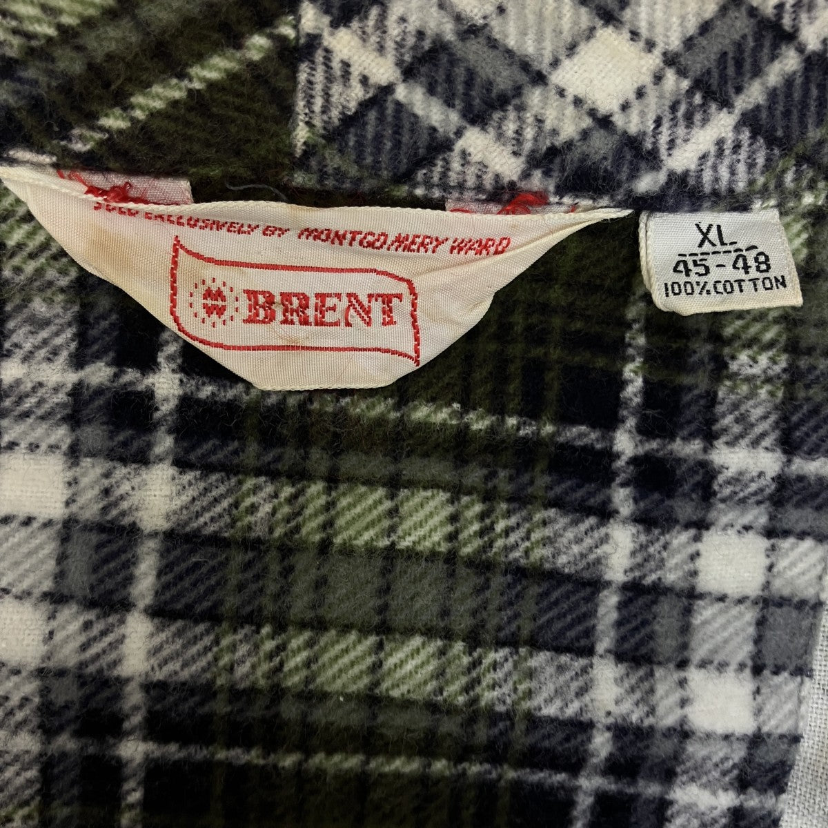 BRENT 60S Vintageチェックガウンコート 古着・中古-6枚目のアイテム画像