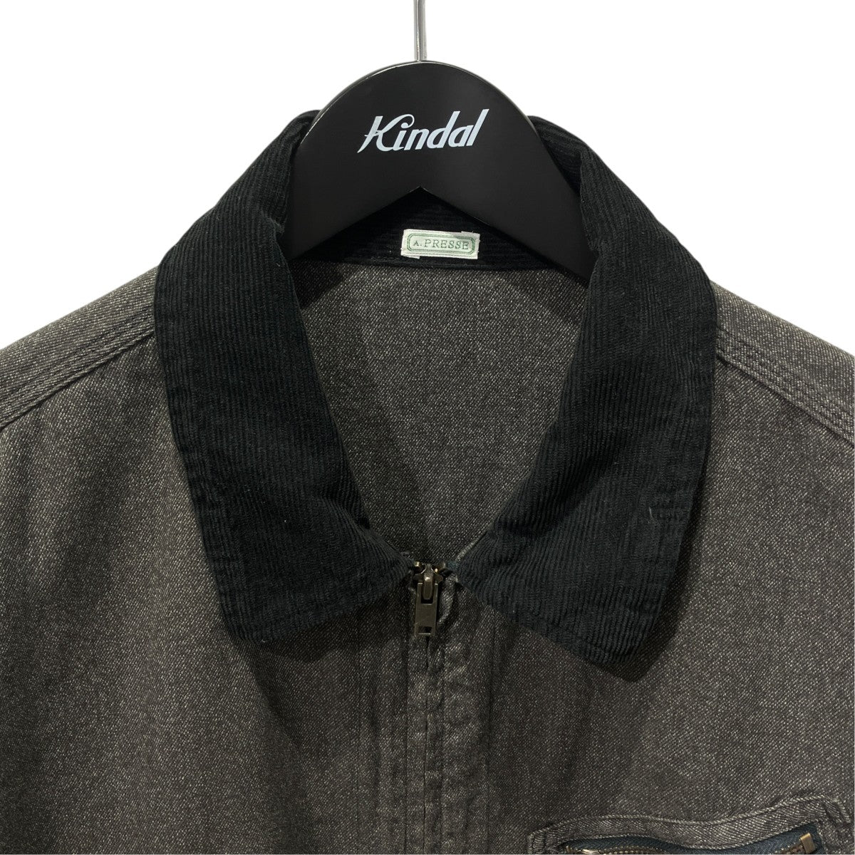 A．PRESSE Vintage Black Chambray Work Jacketジャケットブルゾン26AAP-01-60 古着・中古-3枚目のアイテム画像