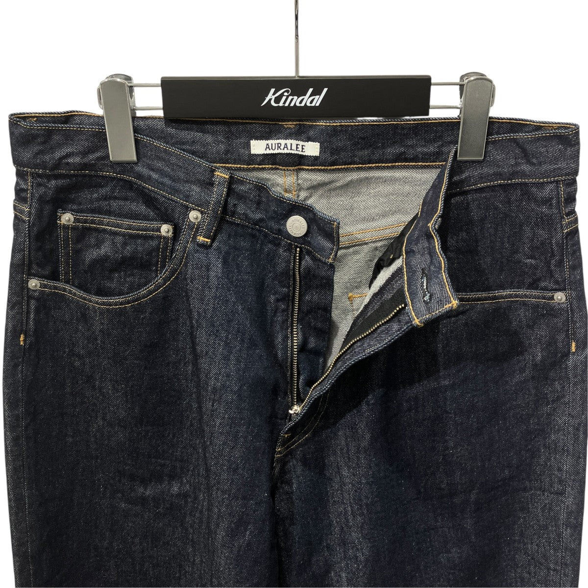 AURALEE HARD TWIST DENIM WIDE PANTSデニムパンツA00P03DM 古着・中古-3枚目のアイテム画像
