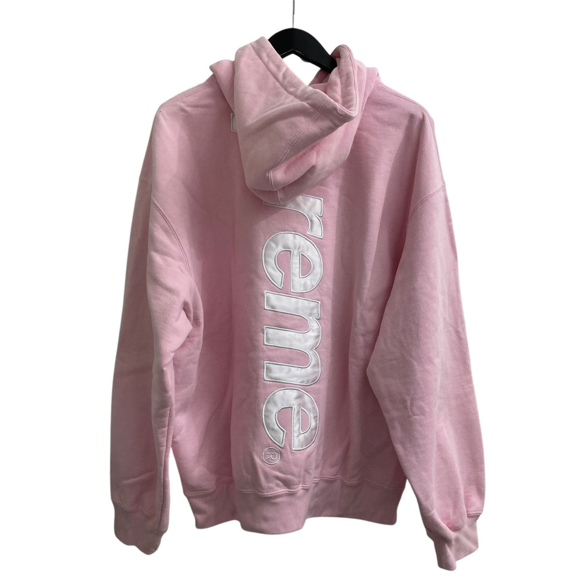 23AWSatin applique hooded sweatshirtフーディー