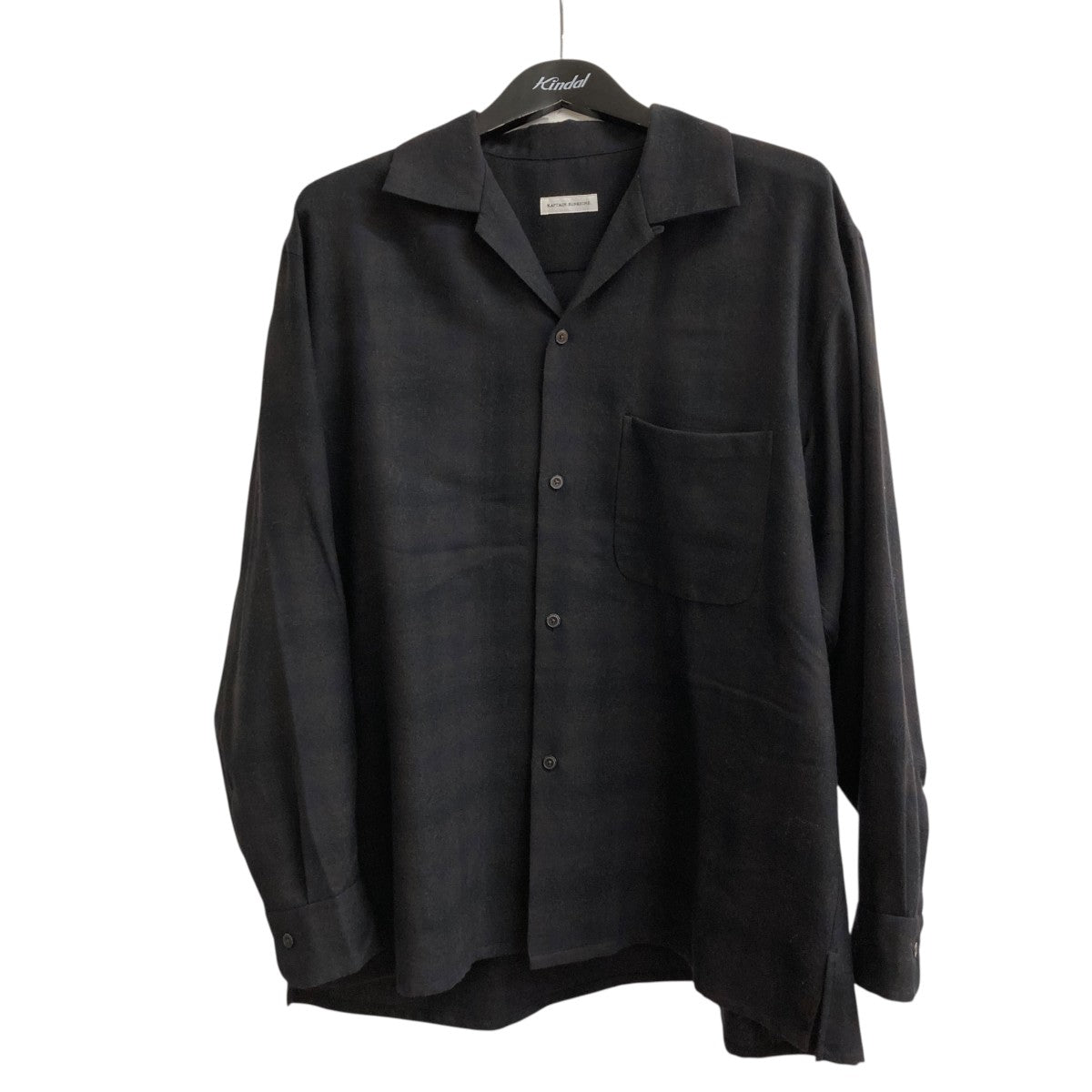 25AWWool Ombre Open Collared ShirtチェックシャツKS25FSH04