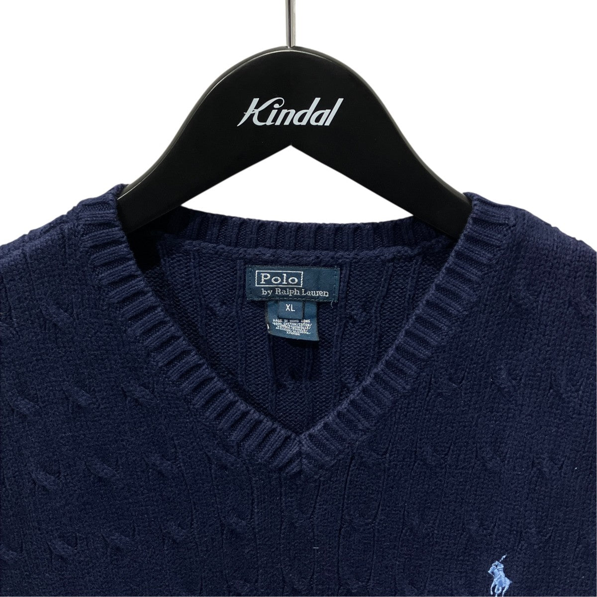 POLO RALPH LAUREN Vネックニットベスト 古着・中古-3枚目のアイテム画像