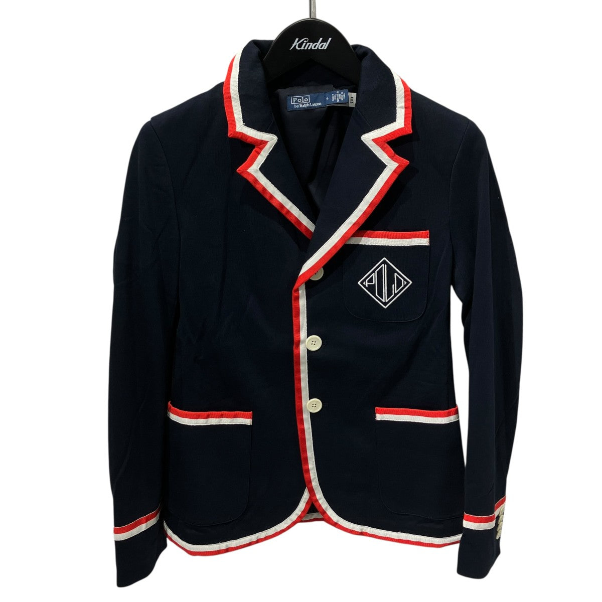 POLO RALPH LAUREN Grosgrain-Trim Terry Blazerテーラードジャケット 古着・中古-1枚目のアイテム画像