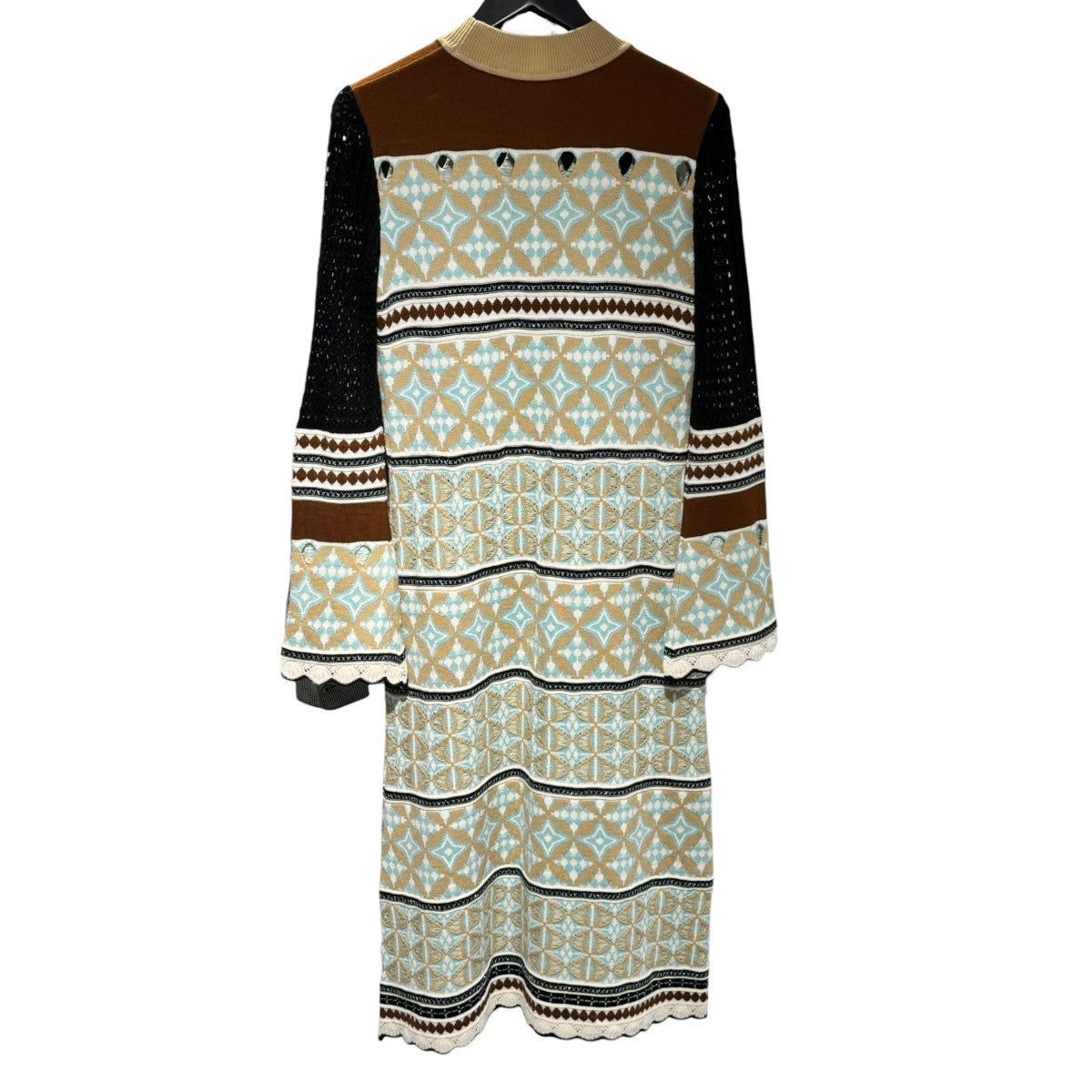 Eyelet Jacquard Long Knit DressニットワンピースMM18AW-KN007