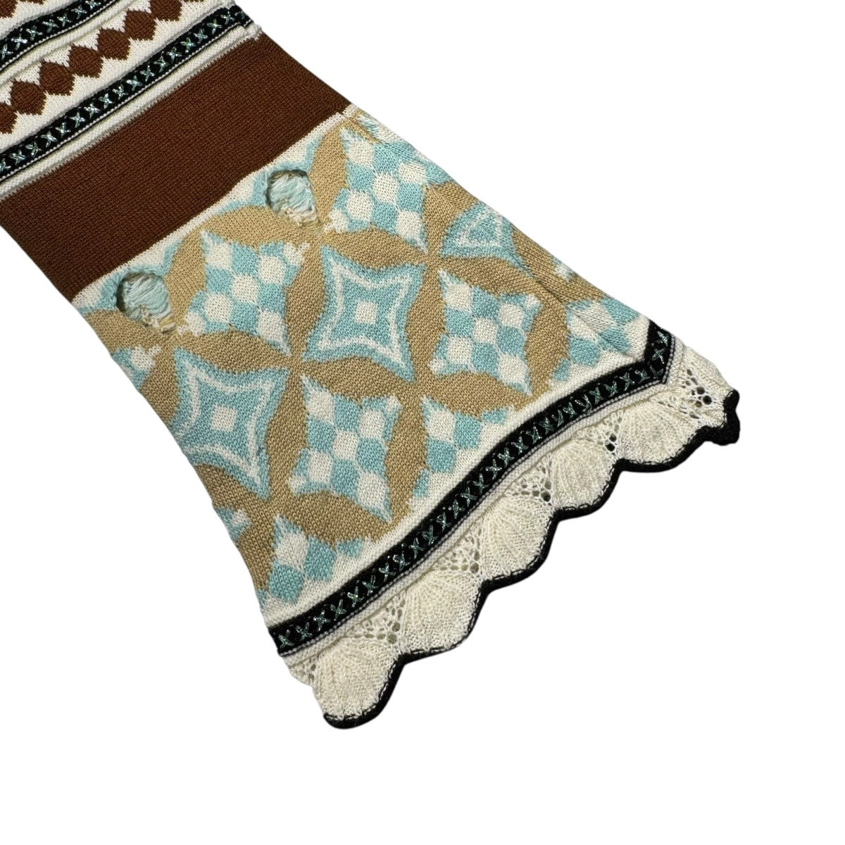 Eyelet Jacquard Long Knit DressニットワンピースMM18AW-KN007