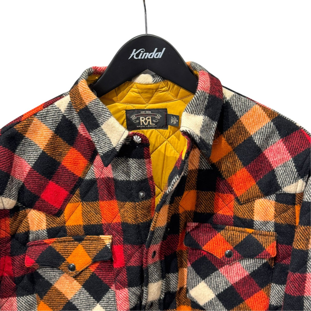 24AWバッファローチェックキルテッドシャツチェックジャケット