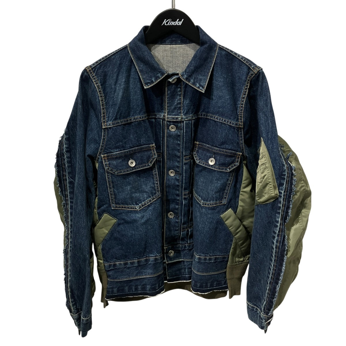 sacai Denim x Nylon Twill JacketデニムジャケットSCW-207 古着・中古-1枚目のアイテム画像