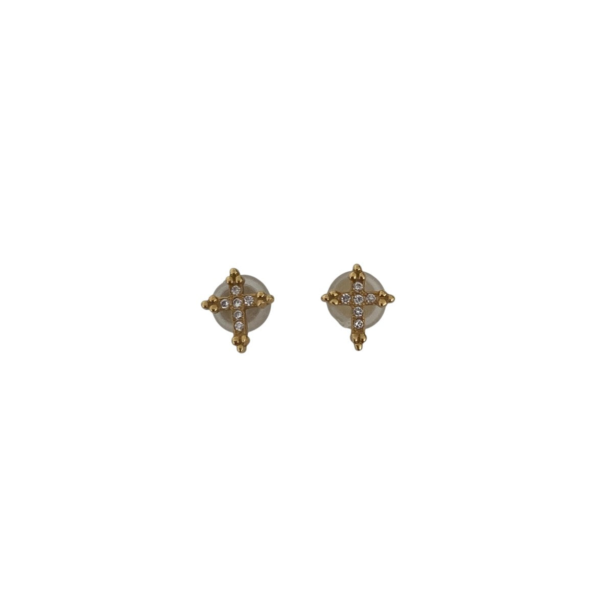 LOREE RODKIN TINY FANCY CROSS STUD PIERCEピアスH139-004 古着・中古-1枚目のアイテム画像