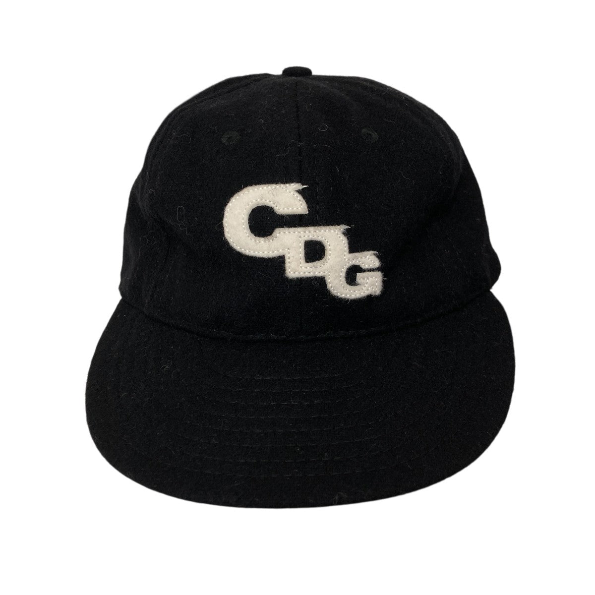 CDG×EBBETS FIELD FLANNELS ロゴ ウール ベースボールキャップSZ-K604 古着・中古-1枚目のアイテム画像