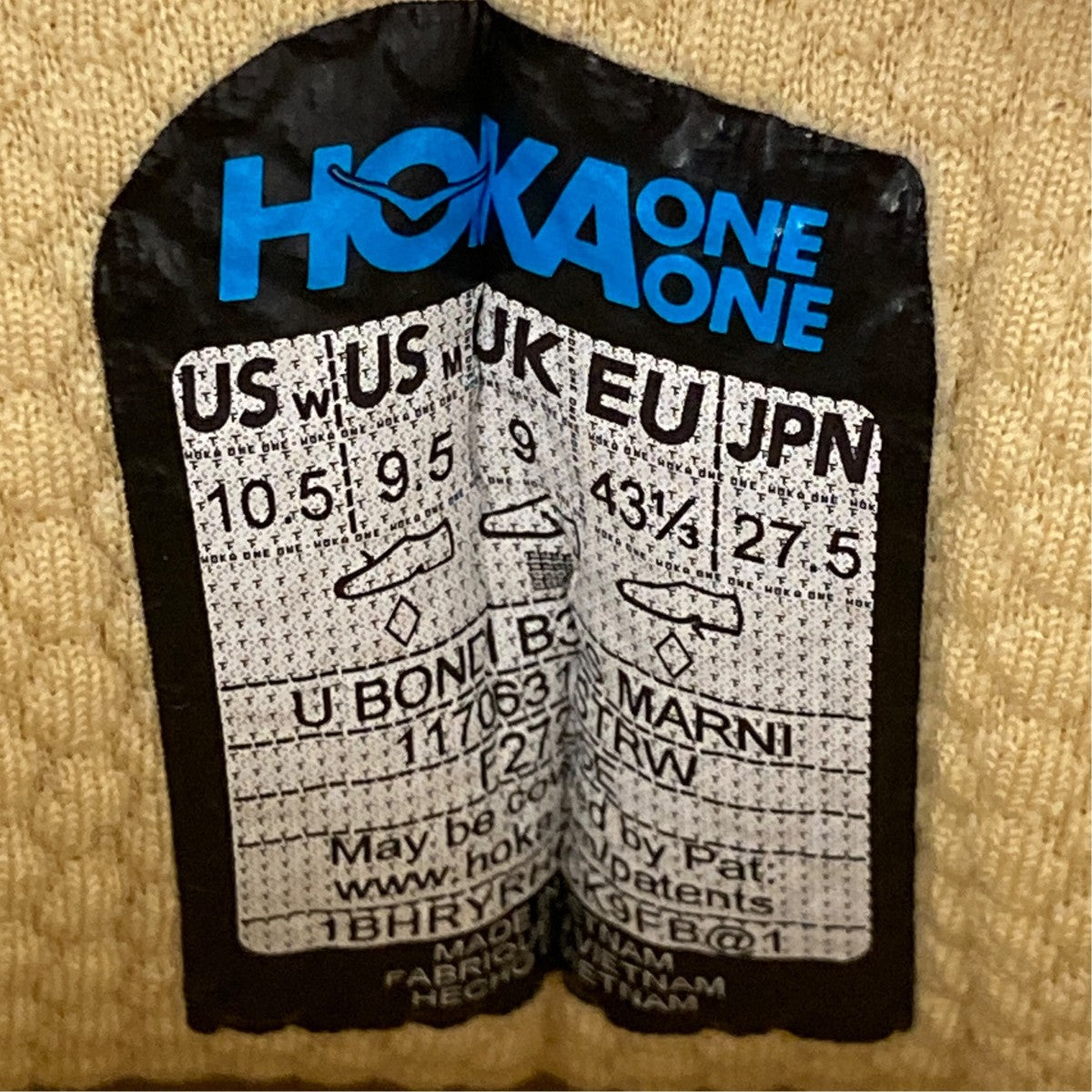 HOKAONEONE×MARNI U BONDI B3LS MARNIローカットスニーカー1170631 古着・中古-6枚目のアイテム画像