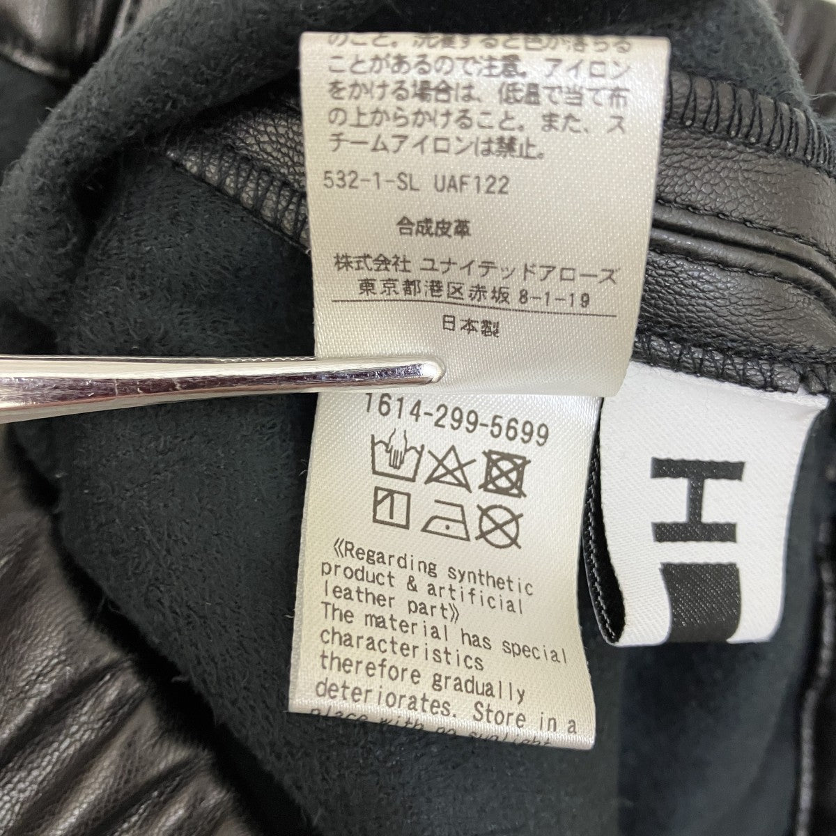 H BEAUTY＆YOUTH FAKE LEATHER TAPERED PANTSフェイクレザーパンツ1614-299-5699 古着・中古-7枚目のアイテム画像