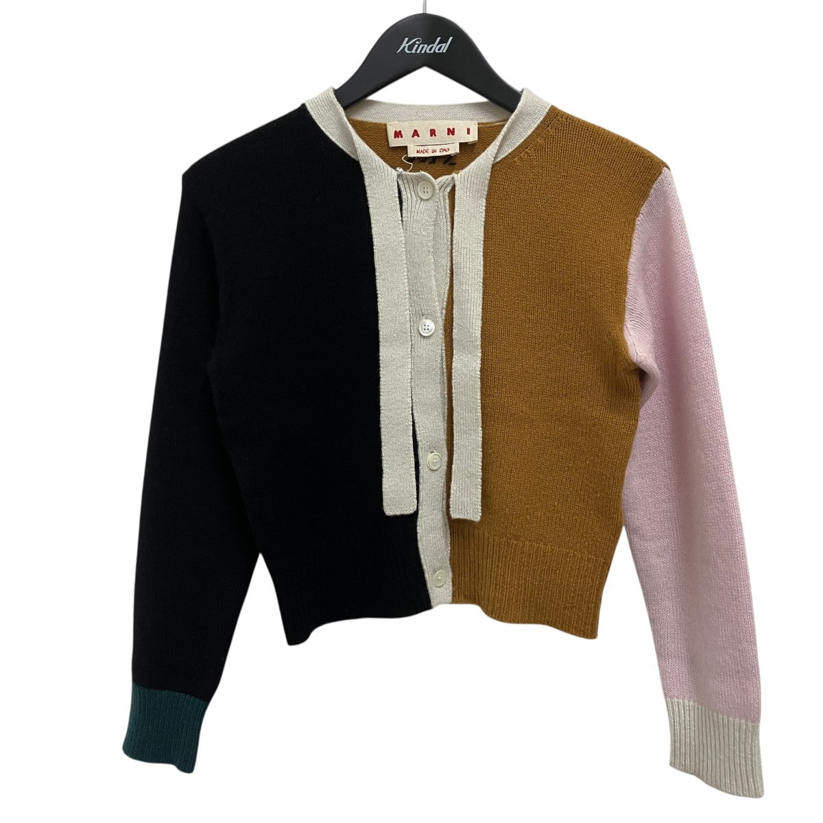 MARNI Colorblock Cashmere Crewneck CardiganカーディガンCDMD0435Q0 古着・中古-1枚目のアイテム画像