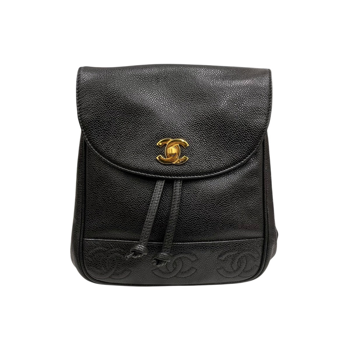 CHANEL トリプルココ グレインドカーフレザーリュック 古着・中古-1枚目のアイテム画像