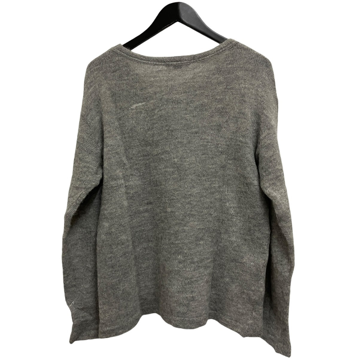 Yohji Yamamoto pour homme 顔料プリント加工 VネックアルパカニットVネックニットHD-T13-190 古着・中古-2枚目のアイテム画像