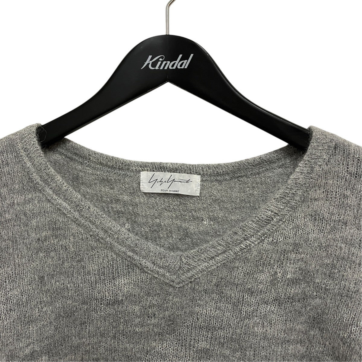 Yohji Yamamoto pour homme 顔料プリント加工 VネックアルパカニットVネックニットHD-T13-190 古着・中古-3枚目のアイテム画像