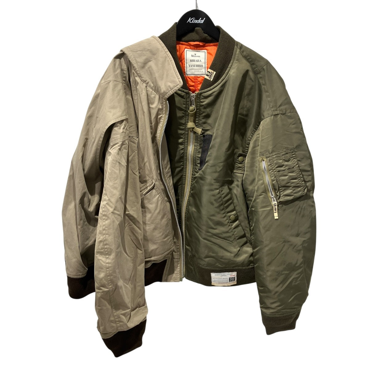 Maison MIHARA YASUHIRO Layered Longsleeve JacketブルゾンA08BL051 古着・中古-1枚目のアイテム画像