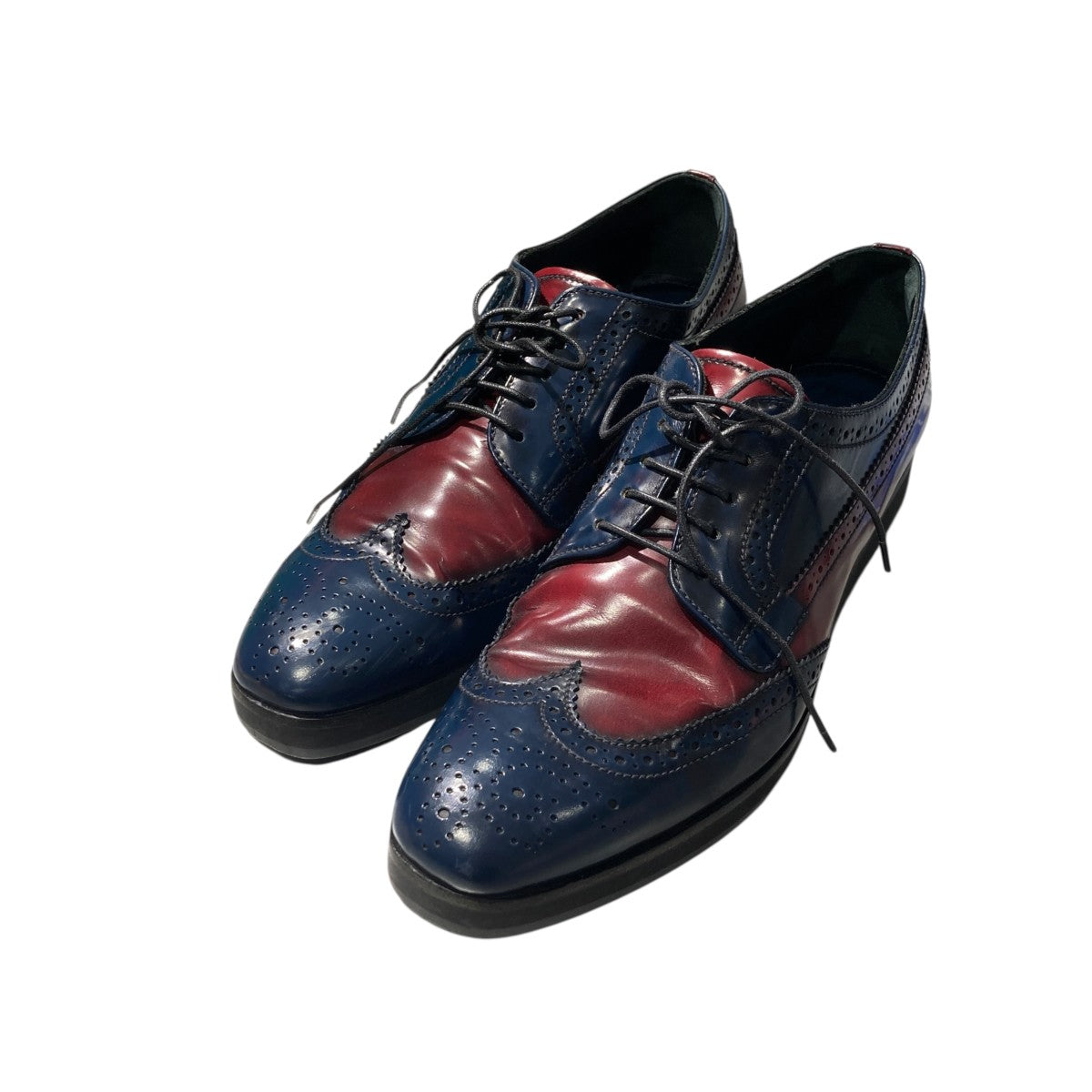 PRADA バイカラーウィングチップシューズ2EG015 古着・中古-1枚目のアイテム画像