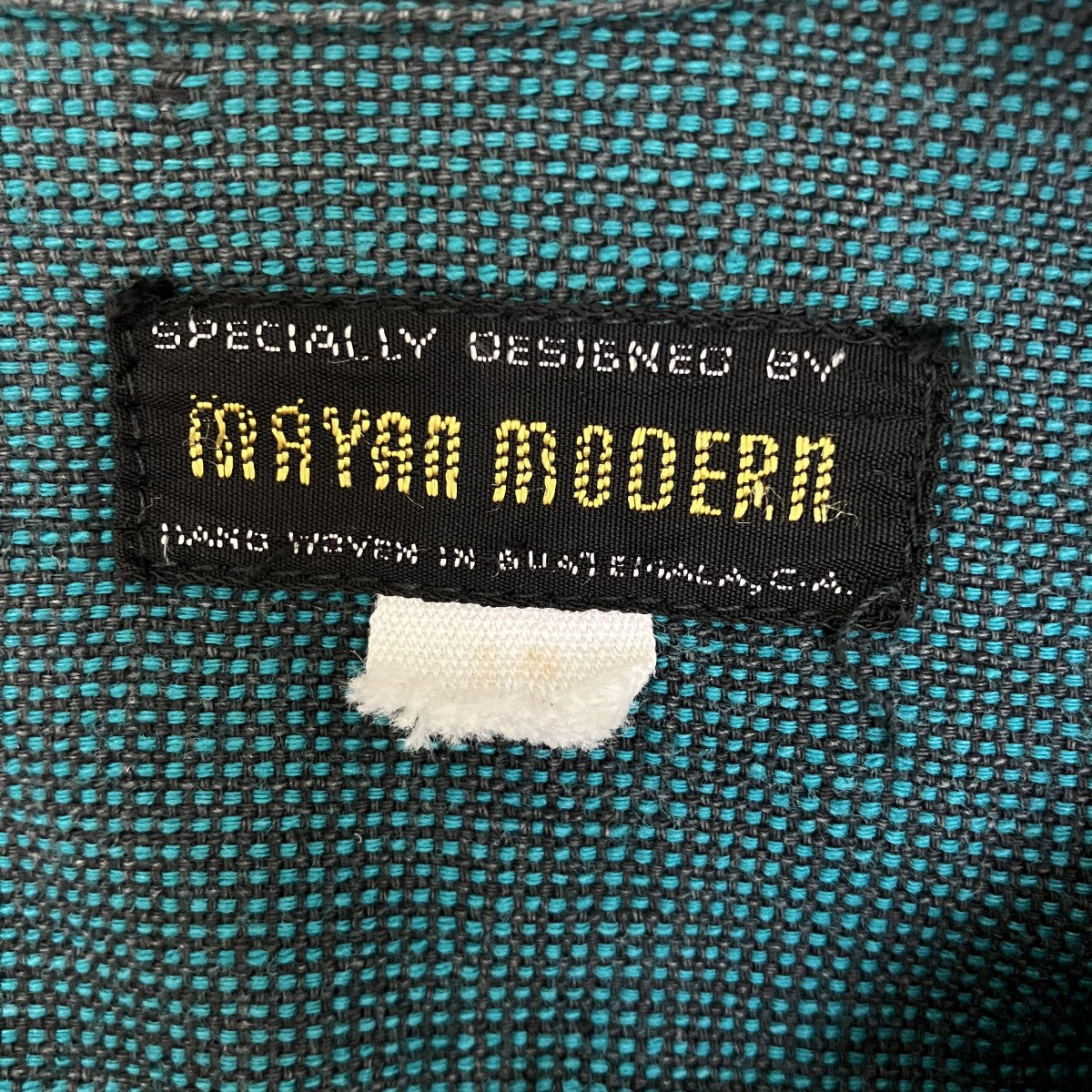 MAYAN MODERN 50s〜60s Vintage グアテマラシャツ キャッツアイボタン長袖刺繍シャツ 古着・中古-9枚目のアイテム画像