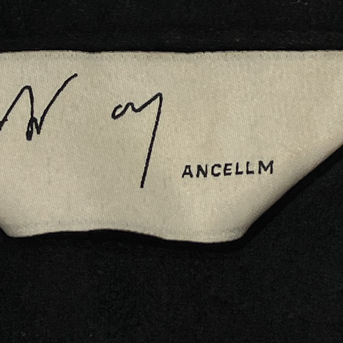 ANCELLM VEGAN LEATHER SKIPPER SHIRTVネックカットソーANC-SH27 古着・中古-5枚目のアイテム画像