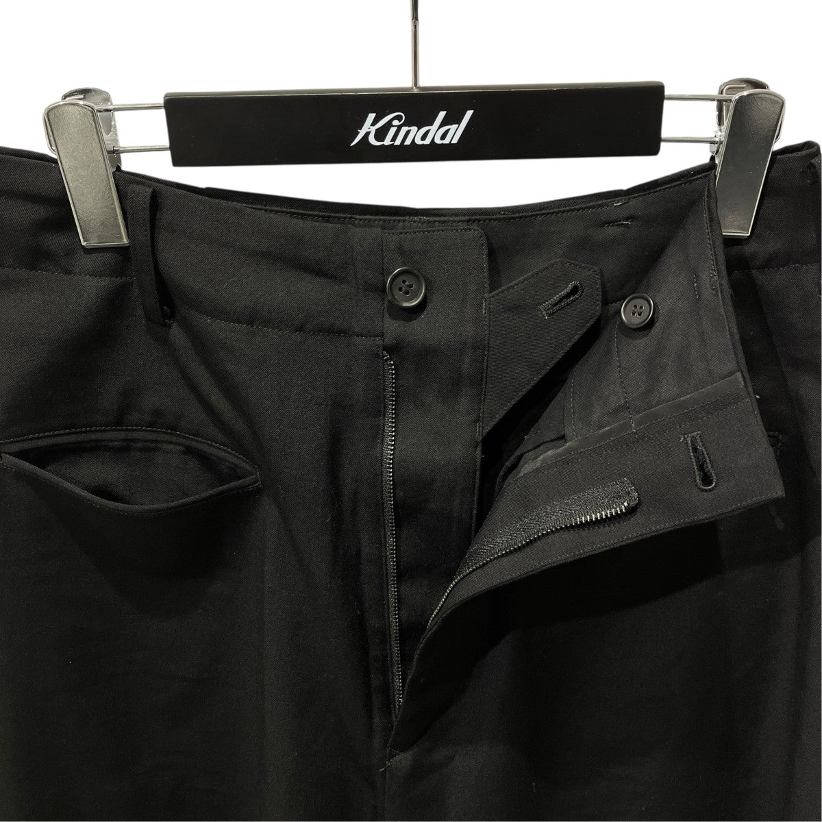 REGULATION Yohji Yamamoto 24AWシワギャバジンワイドパンツワイドパンツFB-P53-100 古着・中古-3枚目のアイテム画像