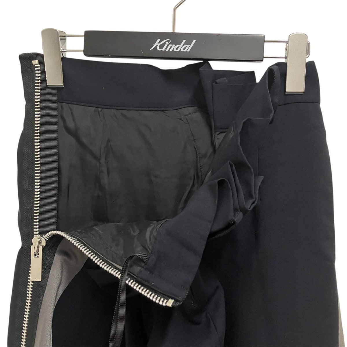 sacai 20AWサイドジップ アシンメトリー ロングスカートロングスカート20-05048 古着・中古-3枚目のアイテム画像