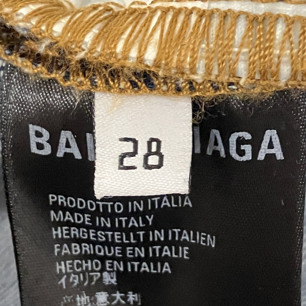 BALENCIAGA オールオーバーロゴ ダメージ加工デニムパンツ600235 古着・中古-6枚目のアイテム画像