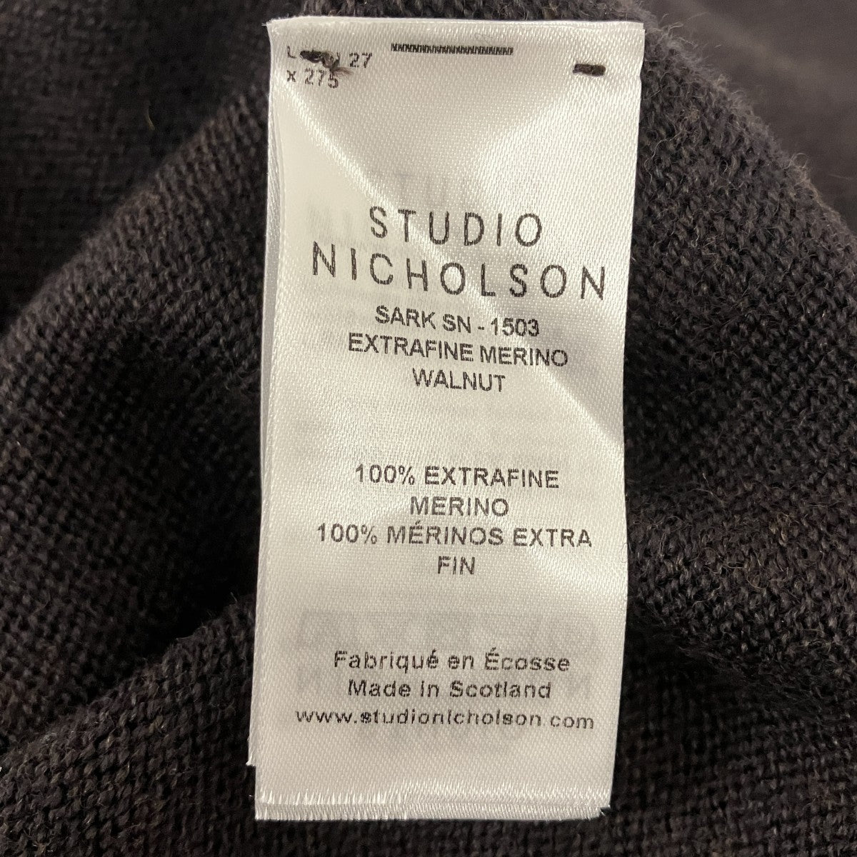 STUDIO NICHOLSON SarkニットポロSARK SN-1503 古着・中古-5枚目のアイテム画像