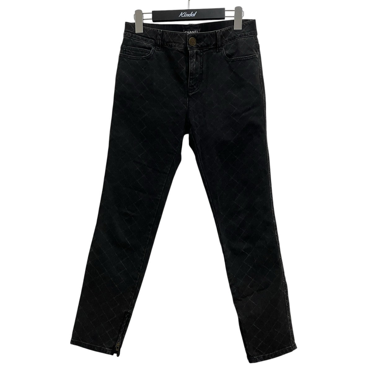CHANEL キルティング裾ジップストレッチデニムパンンツデニムパンツP56067V42237 古着・中古-1枚目のアイテム画像