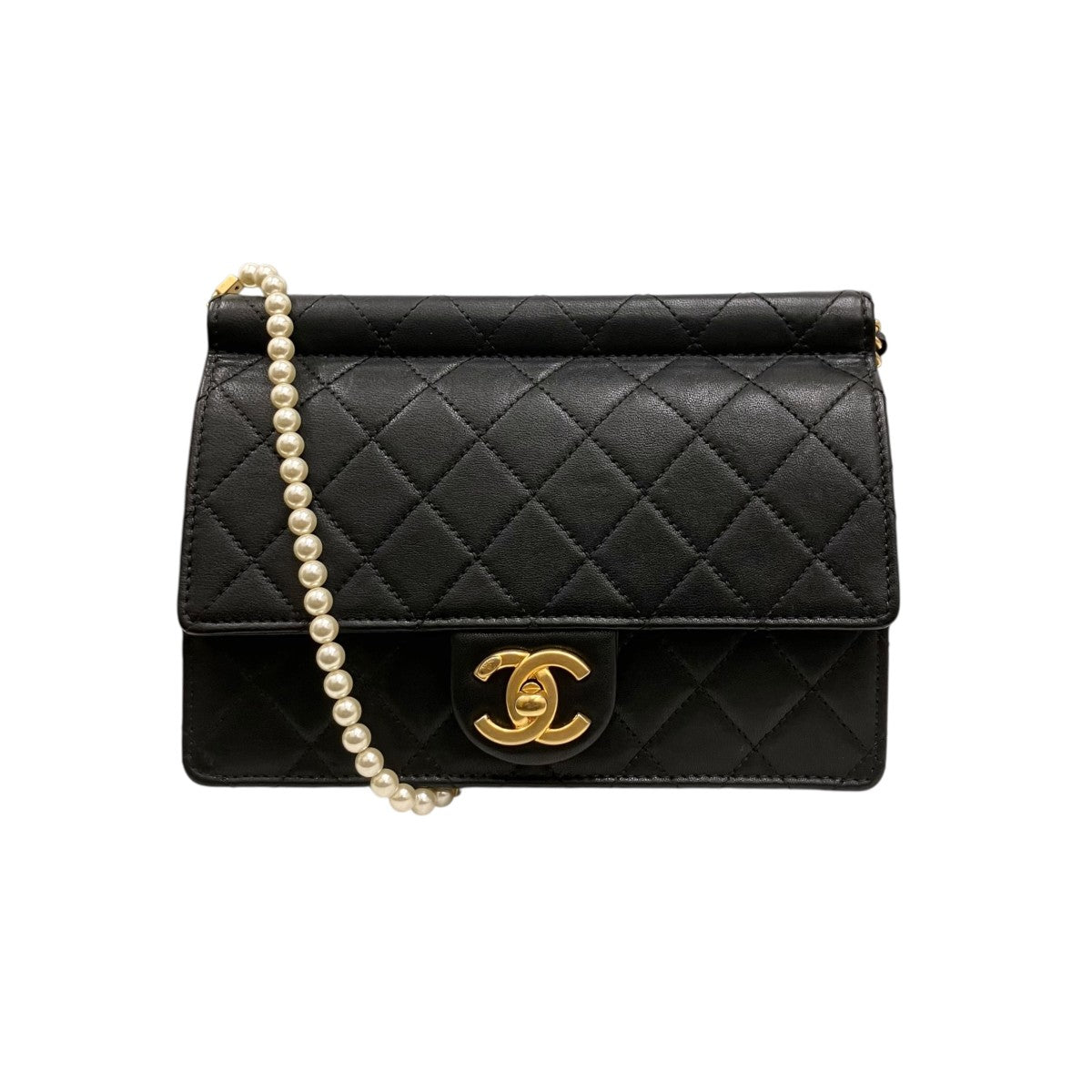 CHANEL パール マトラッセチェーンショルダーバッグ 古着・中古-1枚目のアイテム画像