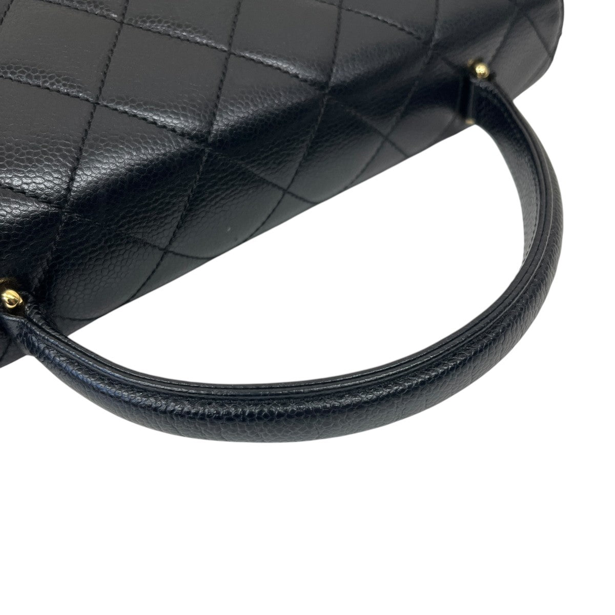 CHANEL マトラッセ トップハンドル グレインドカーフスキンハンドバッグA12397 古着・中古-4枚目のアイテム画像