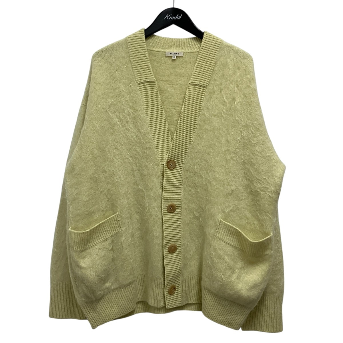 BLAMINK ファーカシミヤVネックカーディガン7915-299-0030 古着・中古-1枚目のアイテム画像