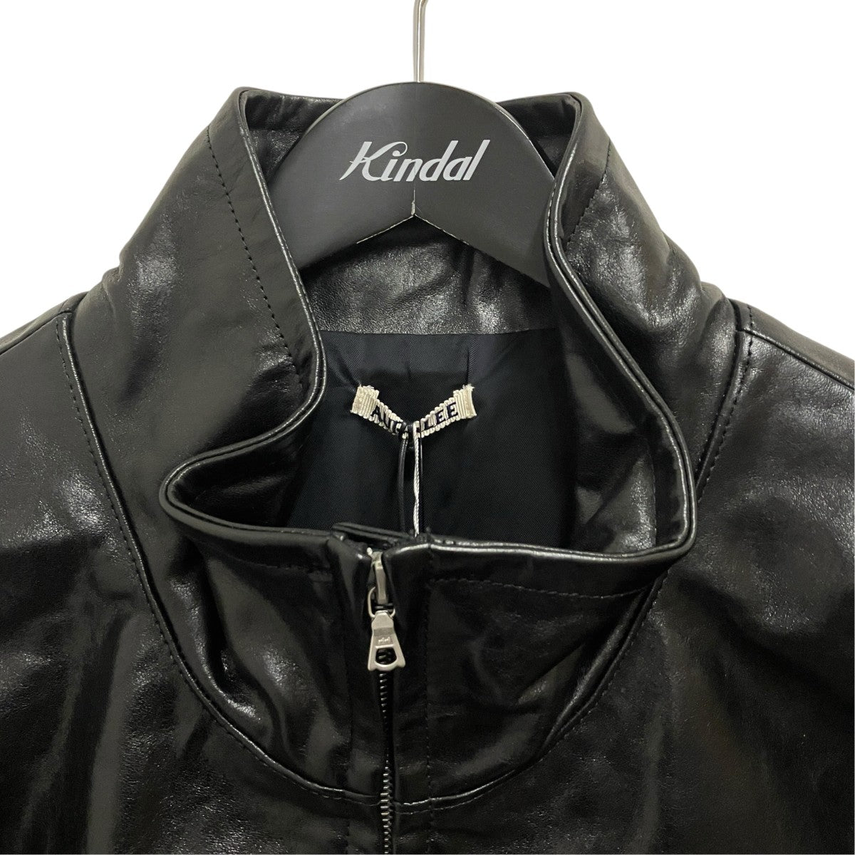 AURALEE 25AWLAMB LEATHER ZIP BLOUSONレザージャケットA25AB01WX 古着・中古-3枚目のアイテム画像