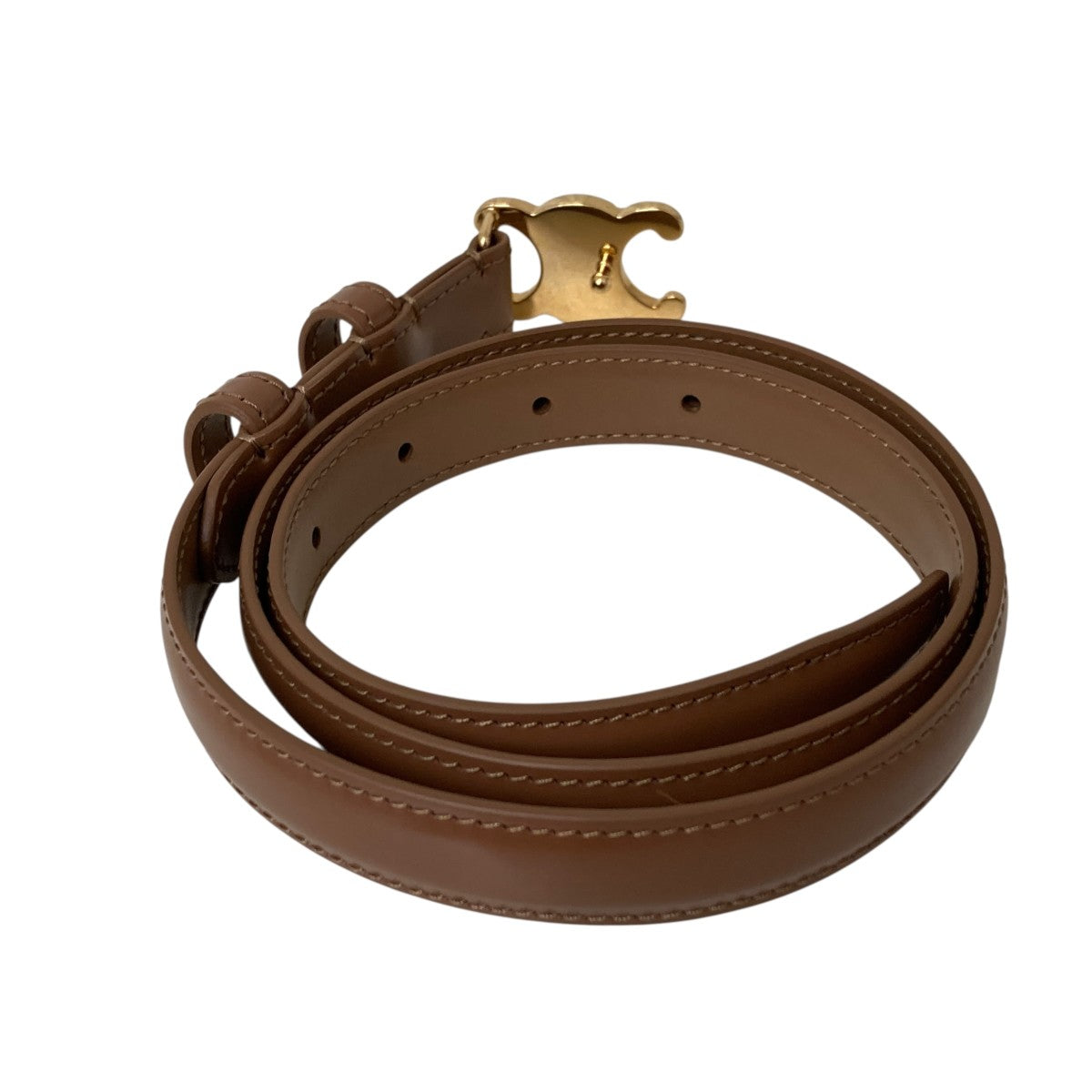 CELINE トリオンフ ベルト 18mm ／ ナチュラルカーフスキンベルト45AX63A78.04LU 古着・中古-2枚目のアイテム画像