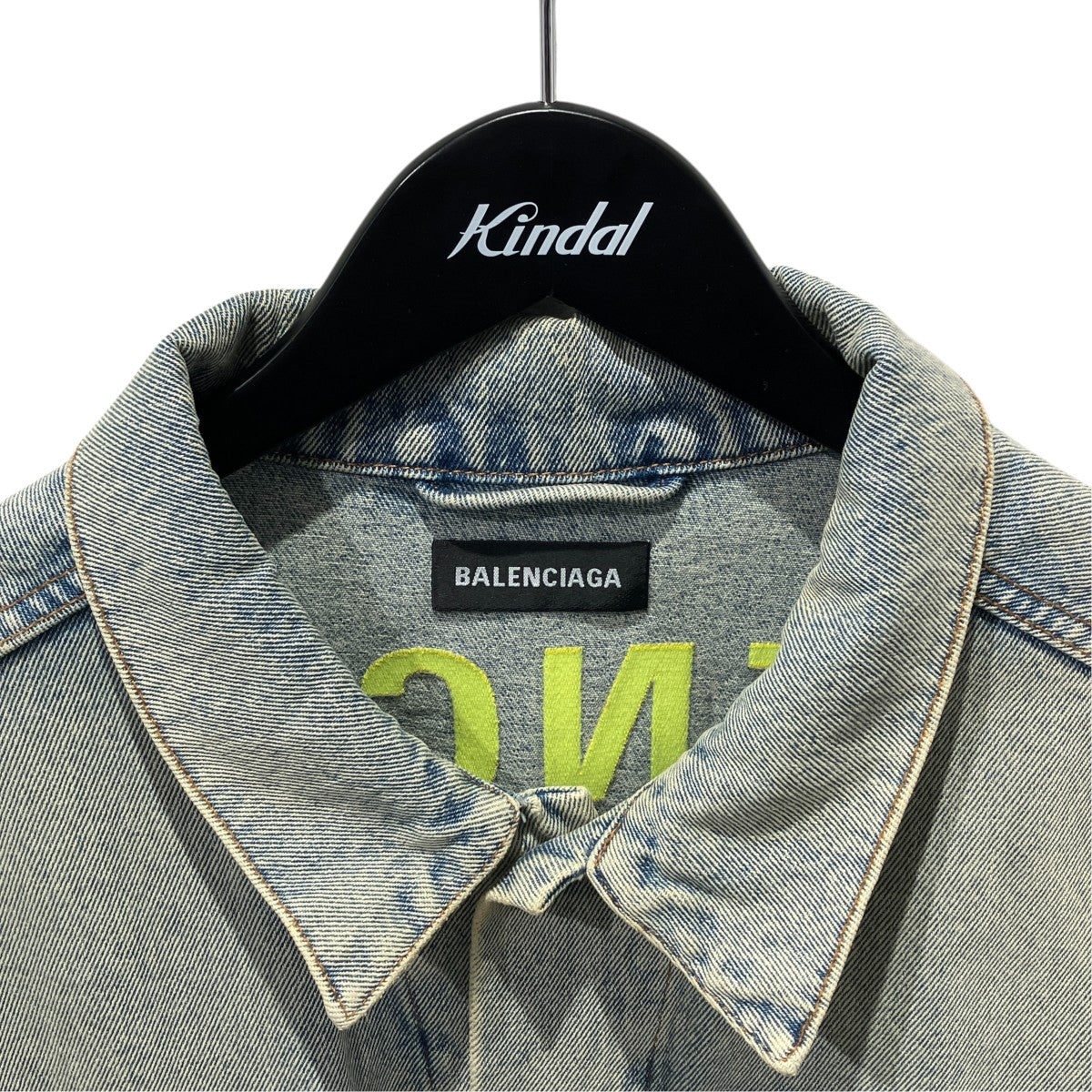 BALENCIAGA Back Logo Denim Jacketデニムジャケット557351 古着・中古-3枚目のアイテム画像